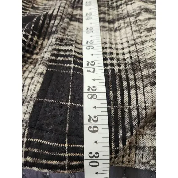 Comfy USA sweater jacket/shacket Sz M Pockets career office classic black gray - Picture 9 of 9